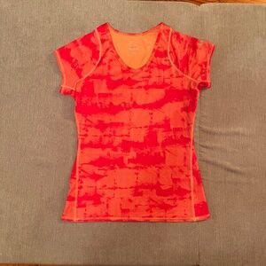 Nike Dri-FIT Orange Coral Fitted Top * Size S * Women's Golf Tennis Running